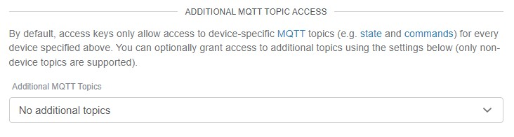Additional MQTT Topics Access Additional MQTT Topics Access