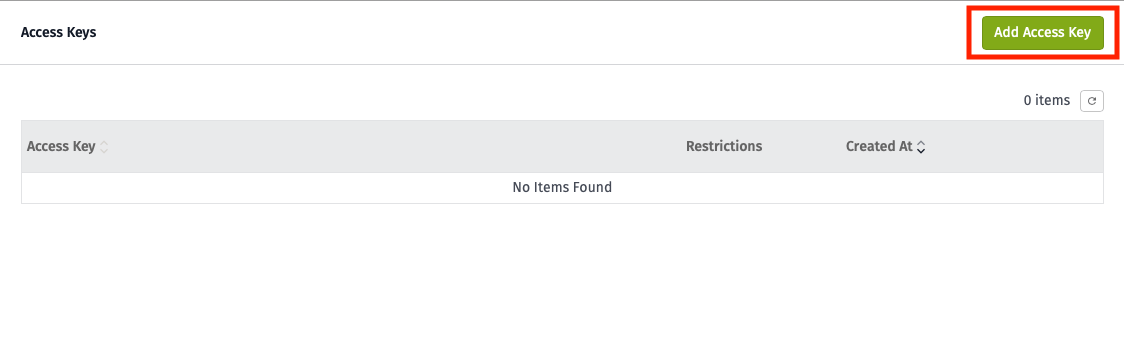 Add Access Key