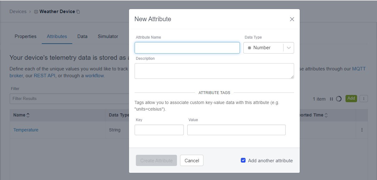 Add Attribute Modal Add Attribute Modal
