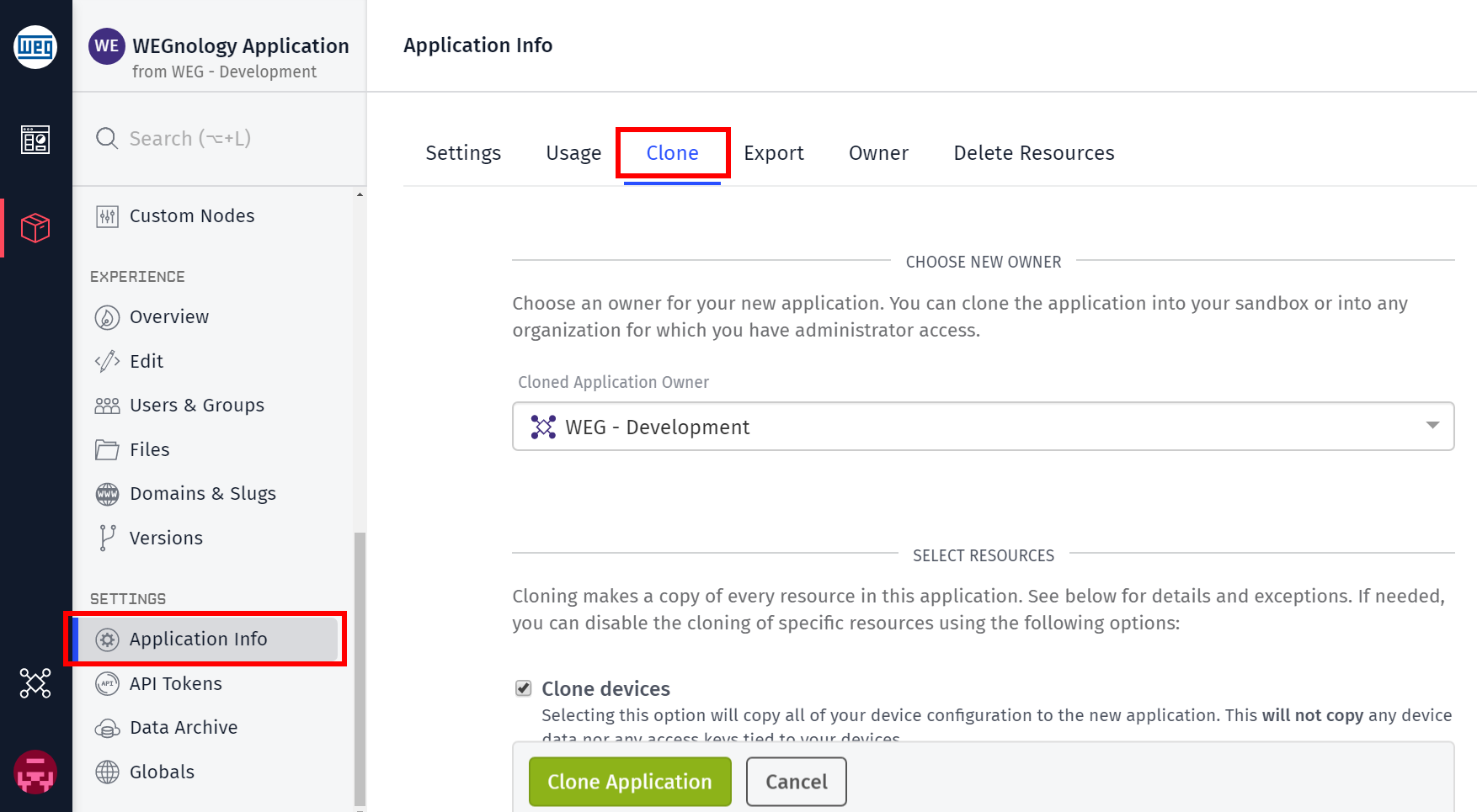 Clone Application Clone Application
