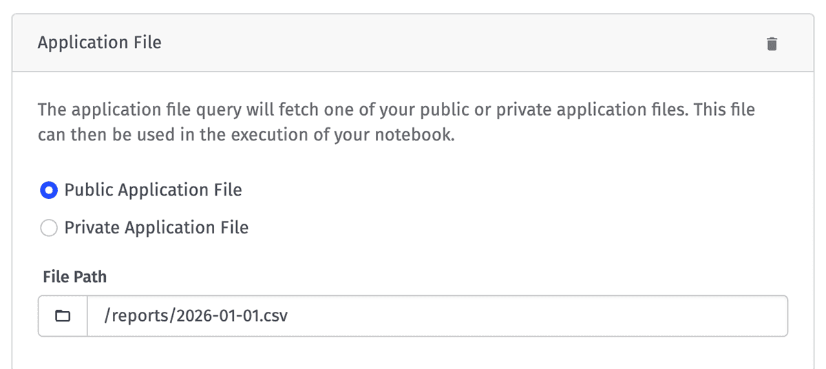 Application File Input