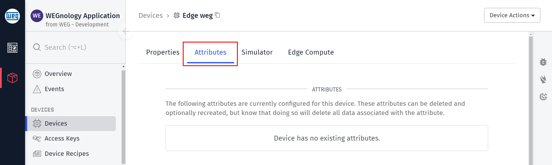 Device Attributes Device Attributes