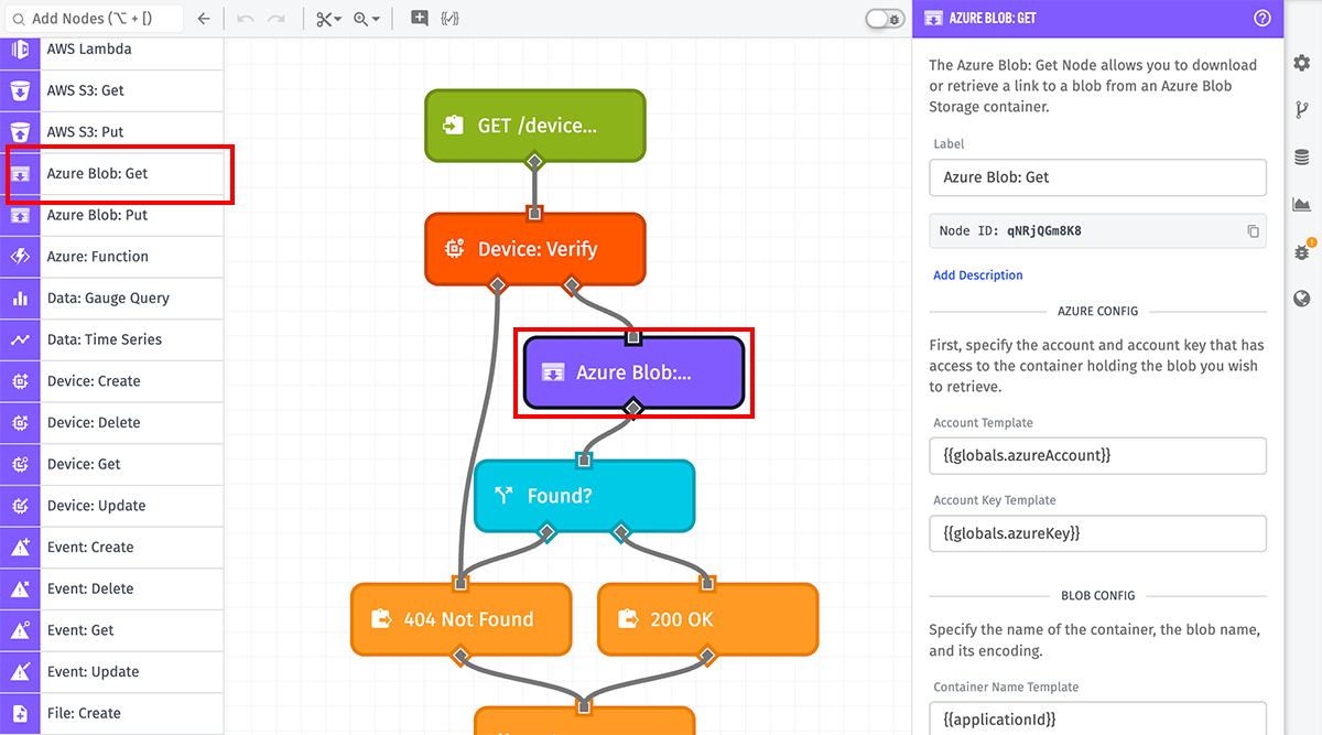 Azure Blob: Get Node