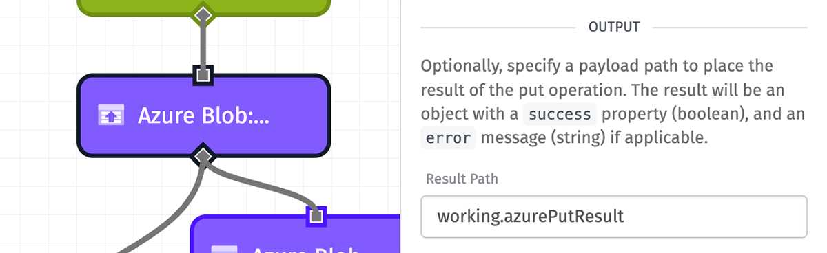Azure Blob: Put Node Output Azure Blob: Put Node Output