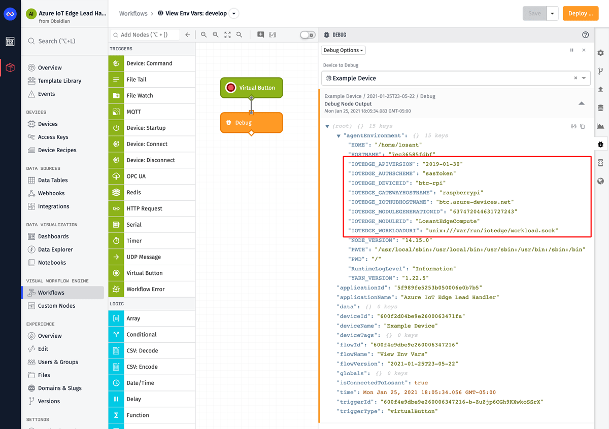 Azure IoT Edge Runtime Environment Variables