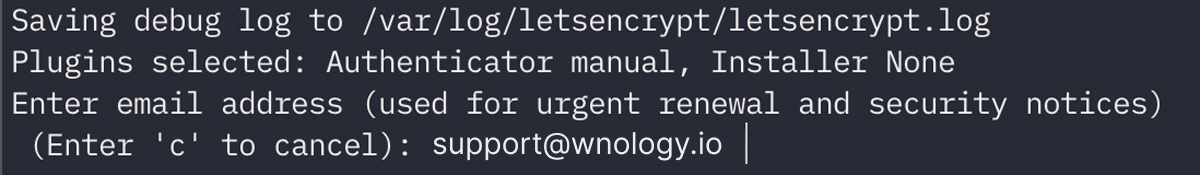 Certbot Step 1