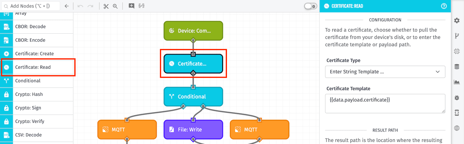 Certificate: Read Node Certificate: Read Node