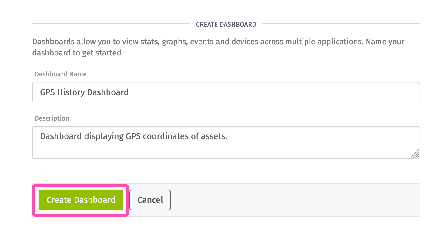 Create Dashboard