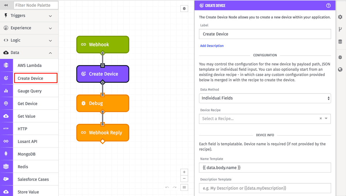 Device: Create Node