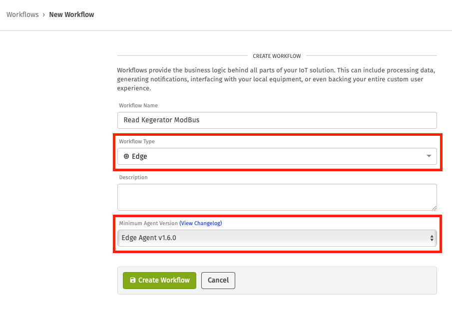 Create Edge Workflow