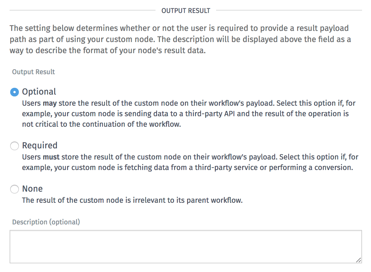 Custom Node Output Result Custom Node Output Result