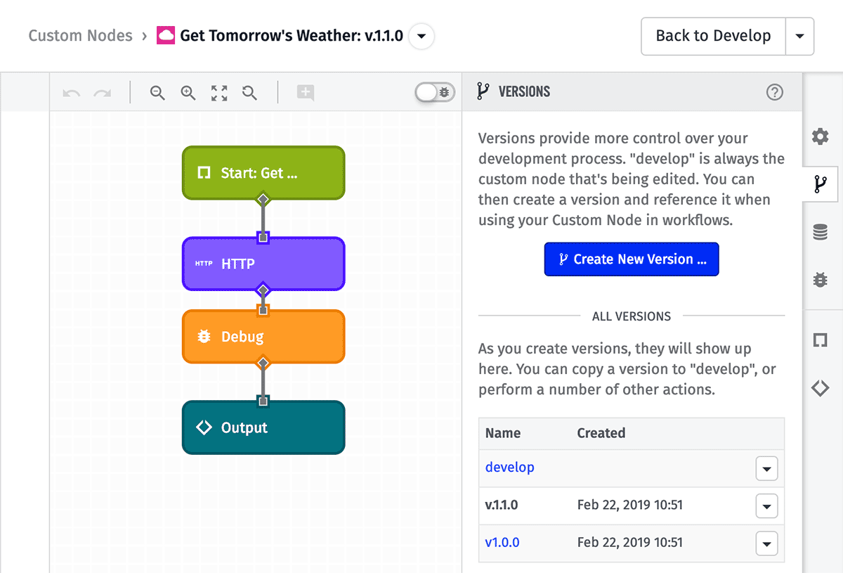 Custom Node Versions Custom Node Versions