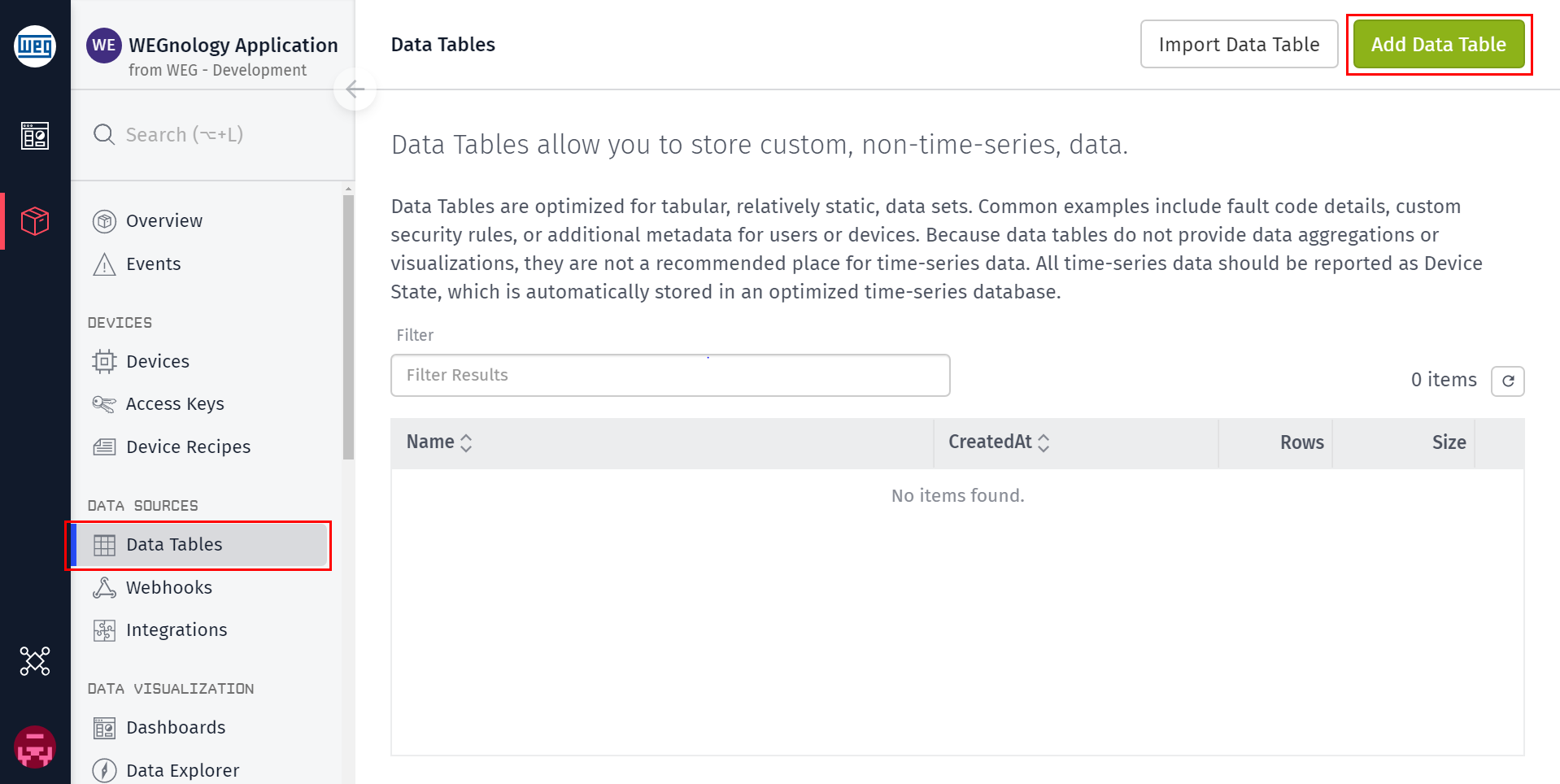 Data Table List Data Table List