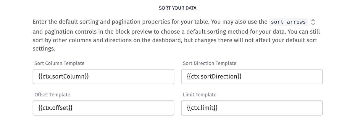 Data Table Sort Paginate Fields Data Table Sort Paginate Fields