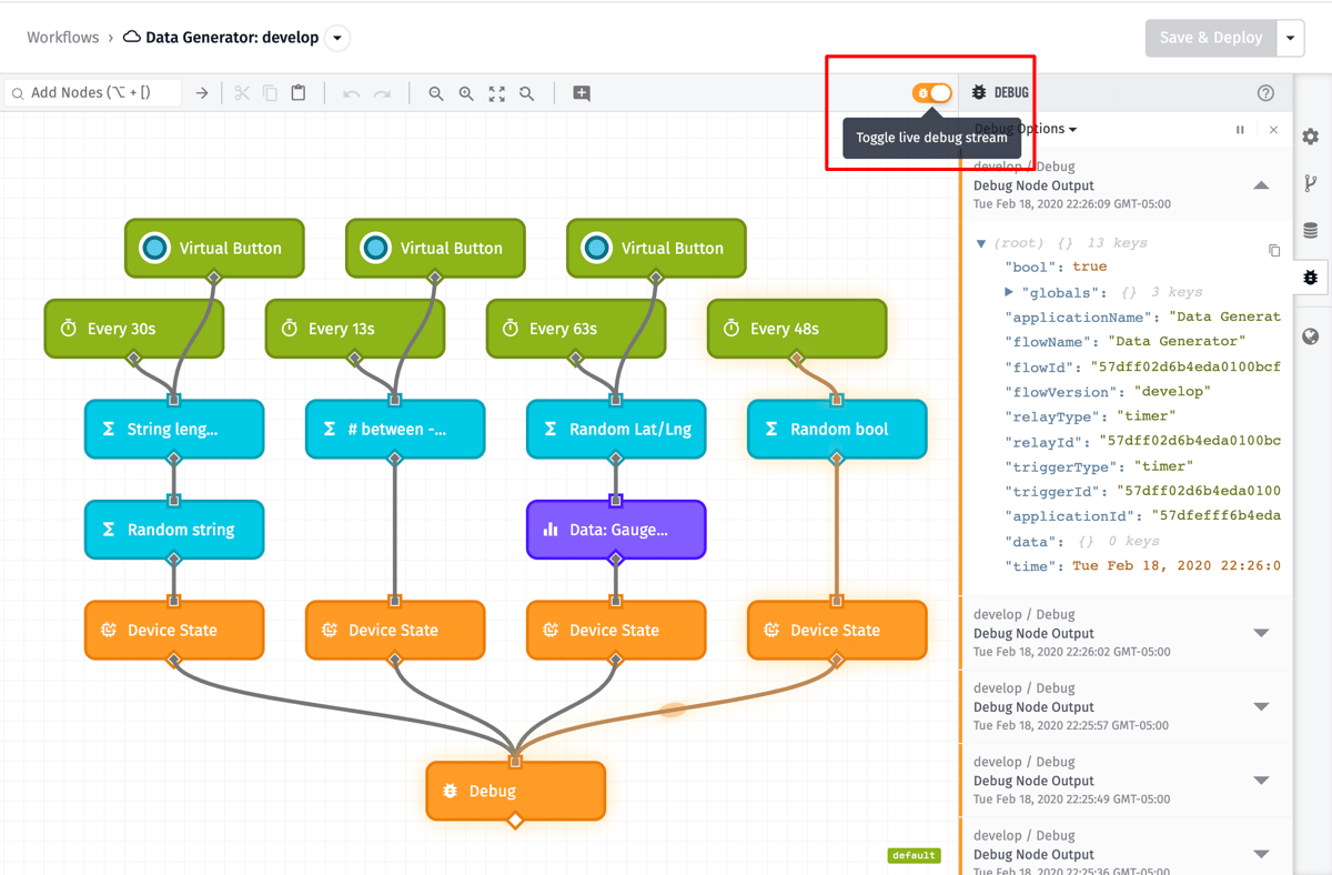 Debug Node Live Stream Debug Node Live Stream
