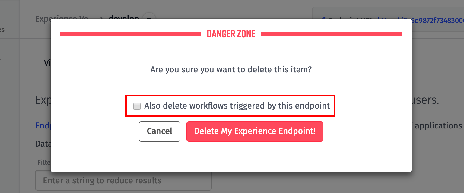 Delete Endpoint Delete Endpoint