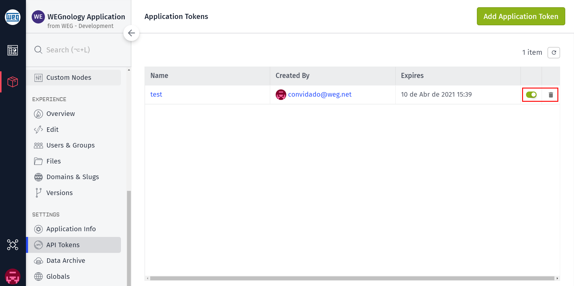 Delete Token