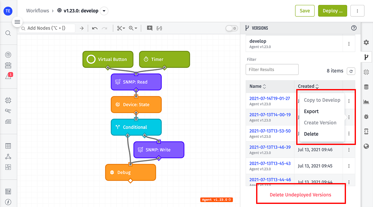 Delete Workflow Versions Delete Workflow Versions