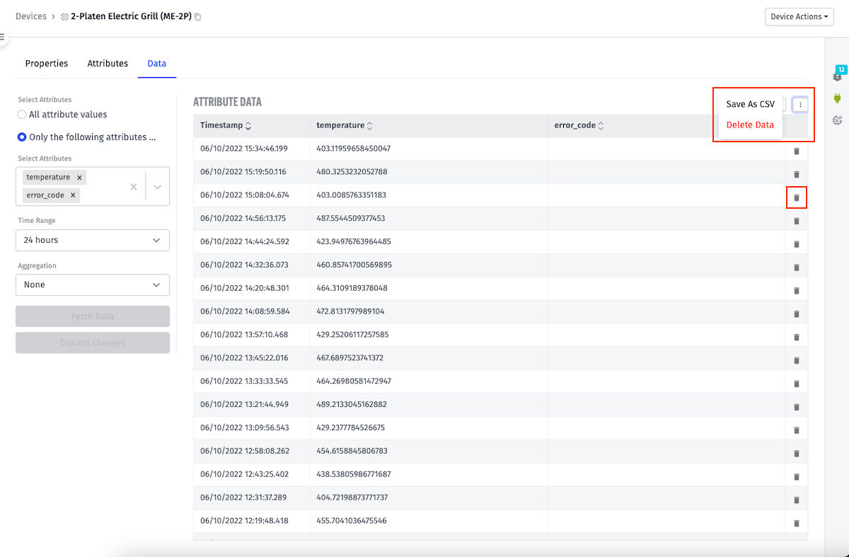Device Data Actions Device Data Actions