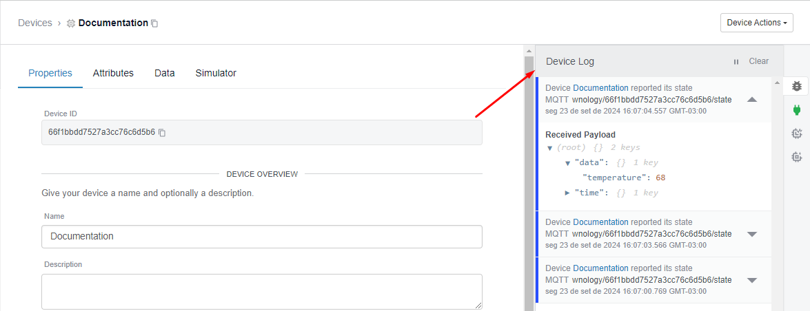 Viewing WEGnology Device Log Viewing WEGnology Device Log