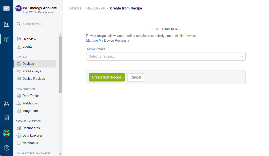 Device Recipe Device Recipe