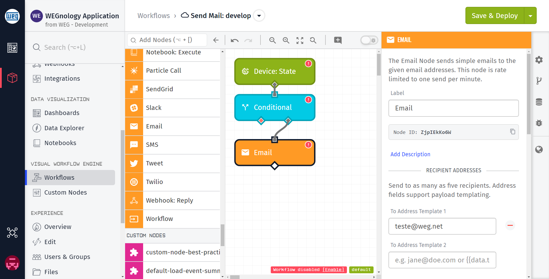Email Node Email Node