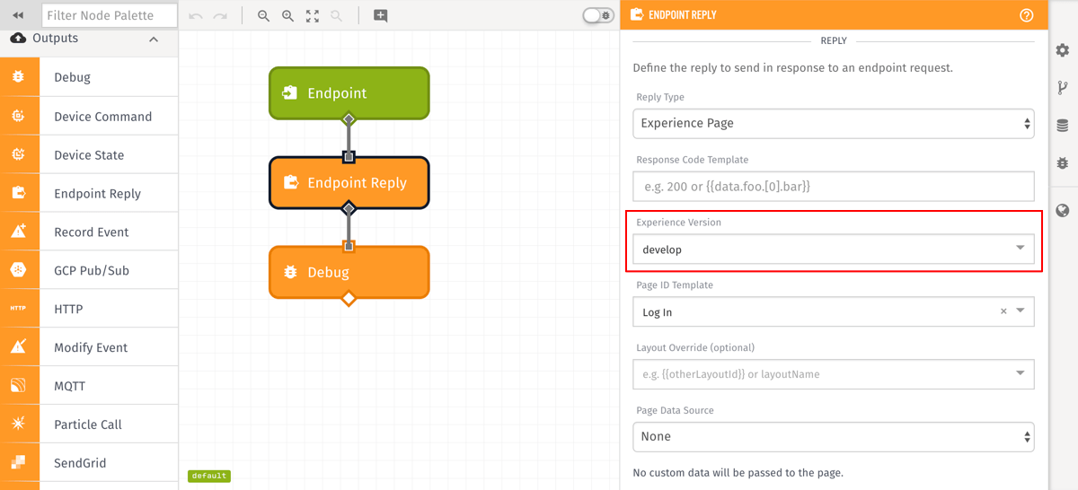 Endpoint Reply Node Page Config - Application Workflow Endpoint Reply Node Page Config - Application Workflow