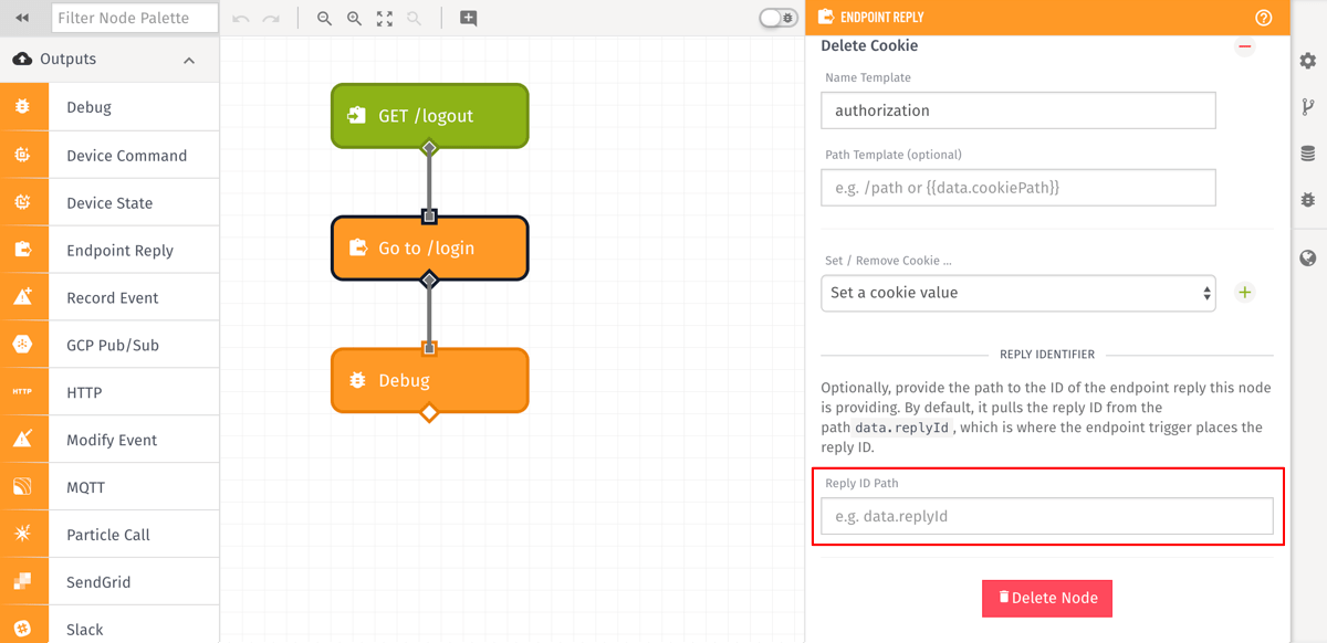 Endpoint Reply Node ReplyId Endpoint Reply Node ReplyId