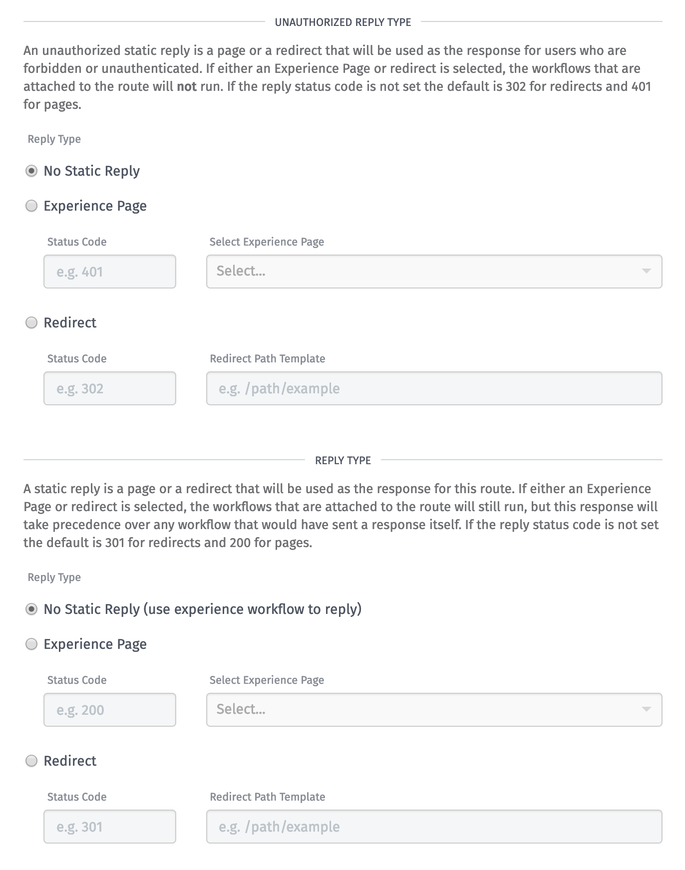Endpoint Reply Type Endpoint Reply Type