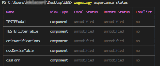 Experience Status Experience Status