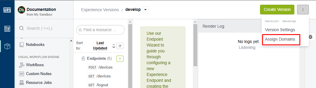 Assign Domains Assign Domains