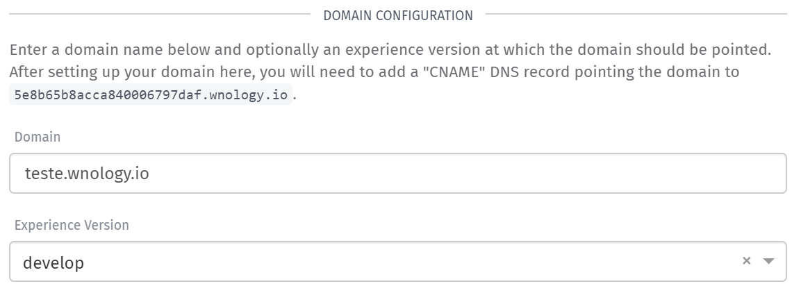 Experience Domain Change Version Experience Domain Change Version