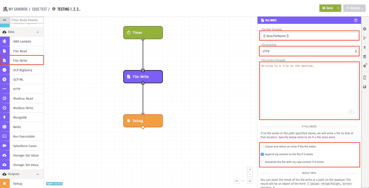 File Write Node Configuration File Write Node Configuration