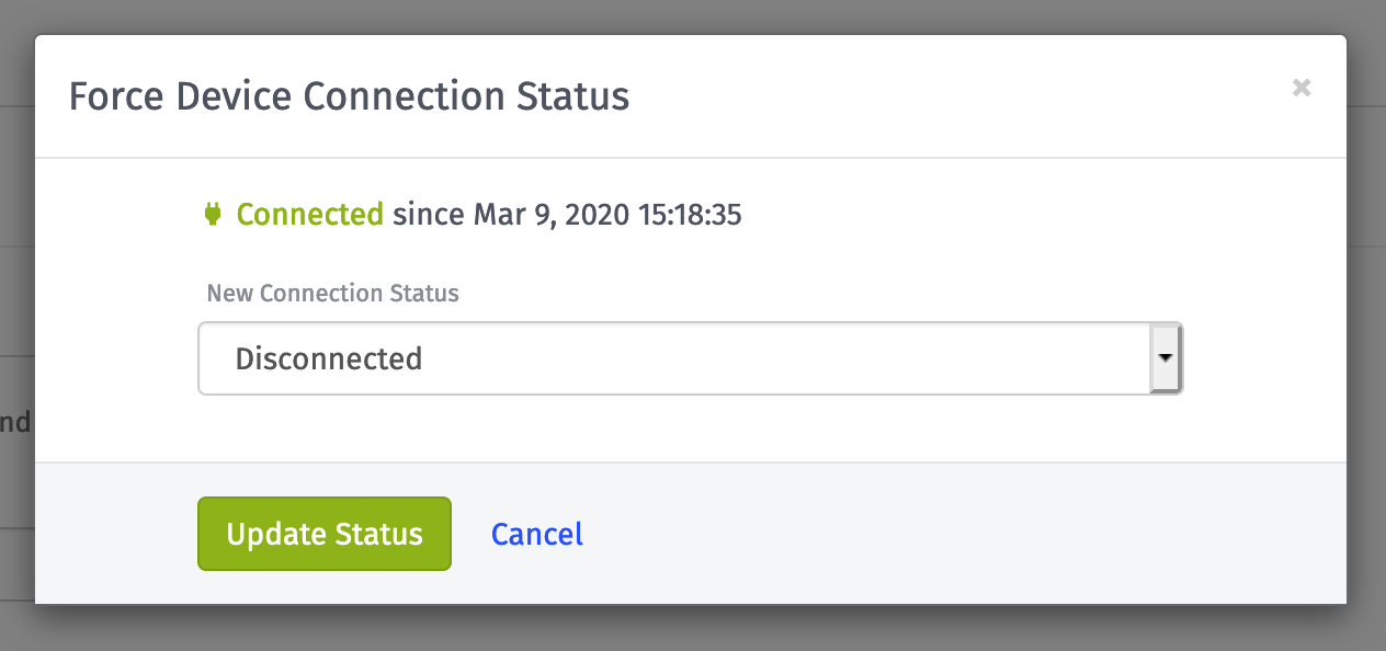 Force Connection Status Force Connection Status