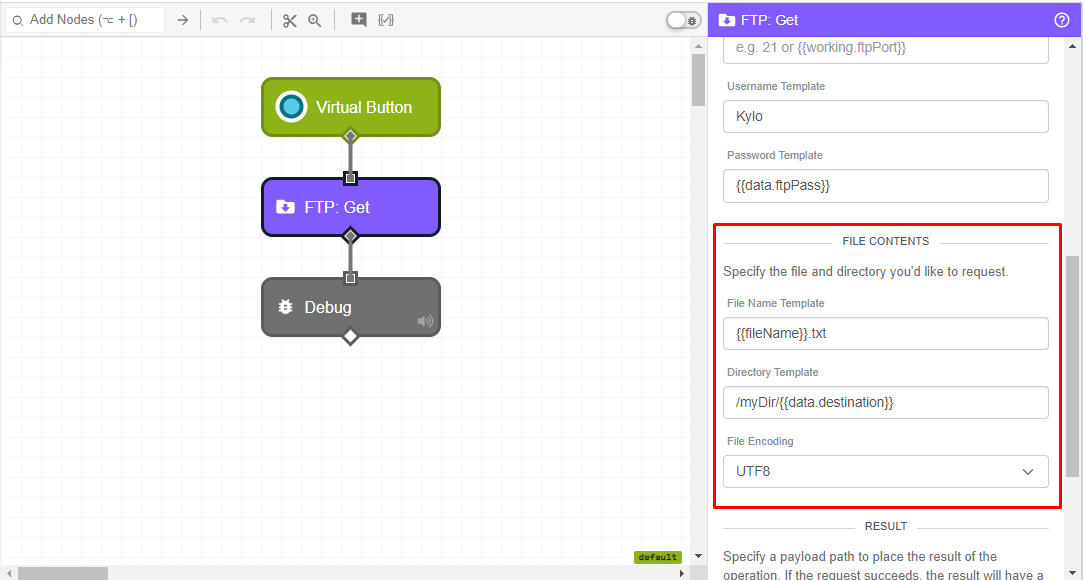 FTP: Get Node Config FTP: Get Node Config