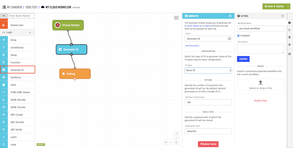Generate ID Node Generate ID Node