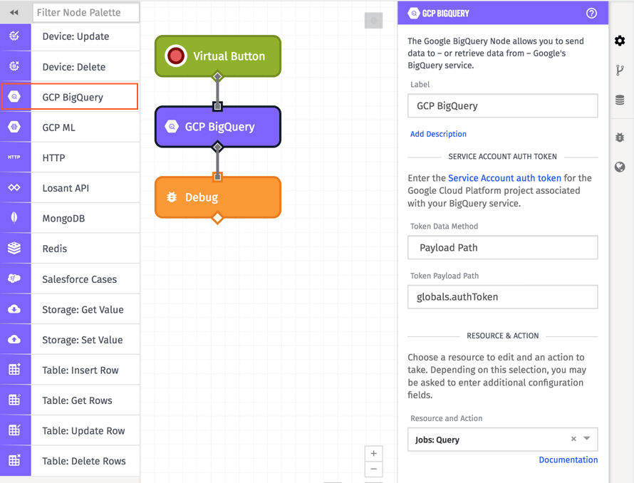 GCP: BigQuery Node GCP: BigQuery Node