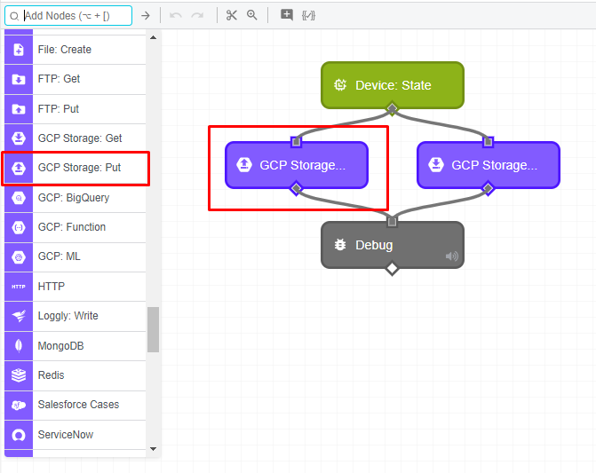 GCP Storage: Put Node GCP Storage: Put Node