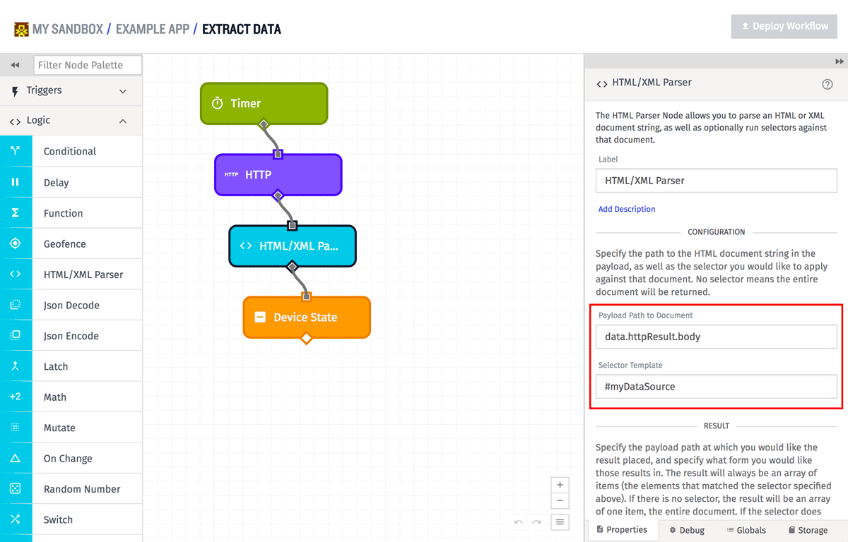 HTML/XML Parser Node Config HTML/XML Parser Node Config