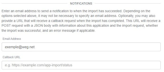 Import Notifications