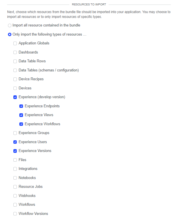 Import Specific Resources Import Specific Resources