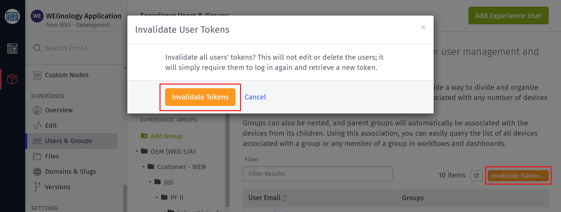 Invalidate Users Tokens Invalidate Users Tokens