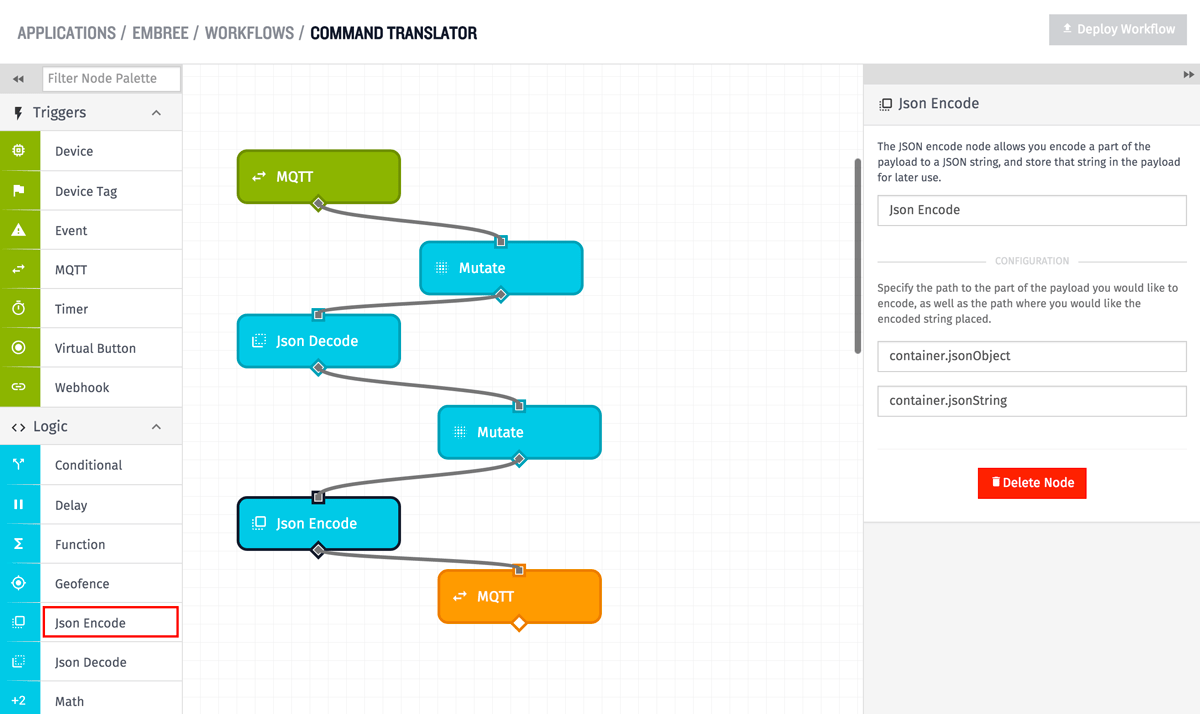 JSON: Encode Node