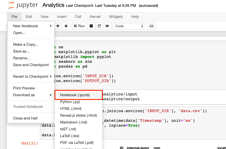 Jupyter Export Jupyter Export