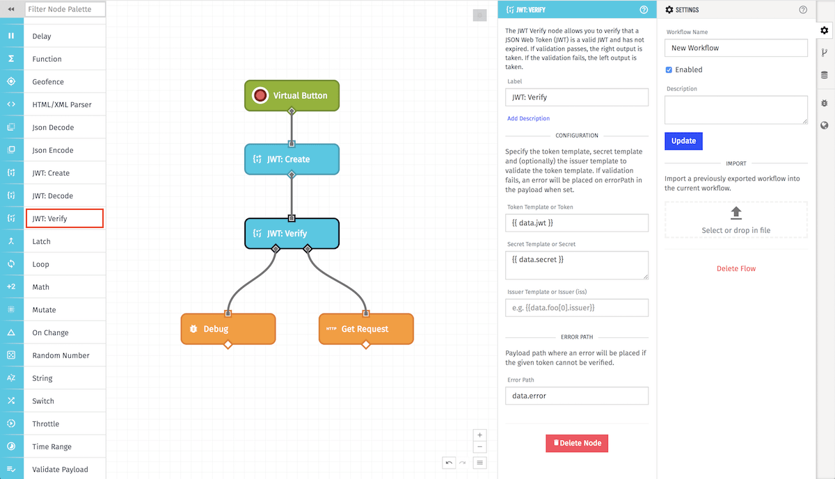 JWT Verify Node JWT Verify Node