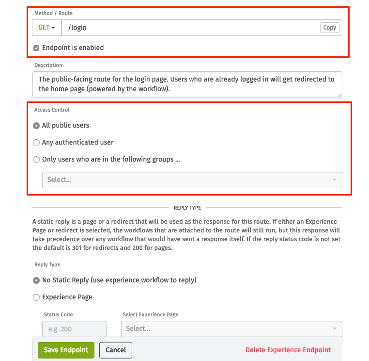 Log in Endpoint Log in Endpoint