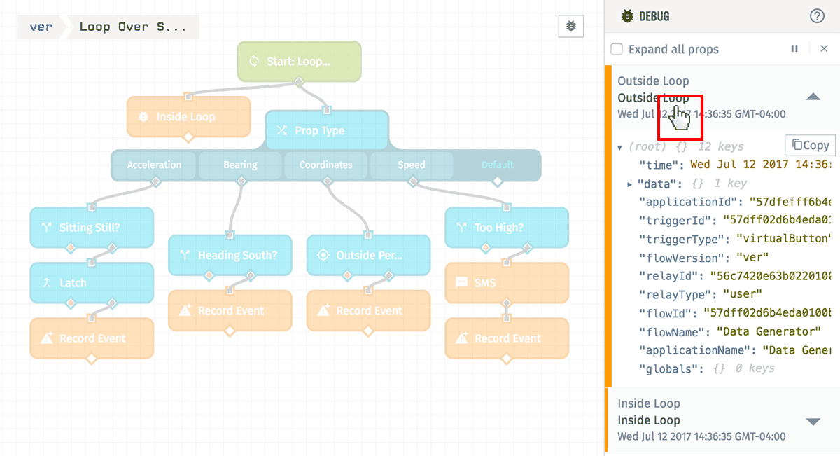 Loop Debug Hover