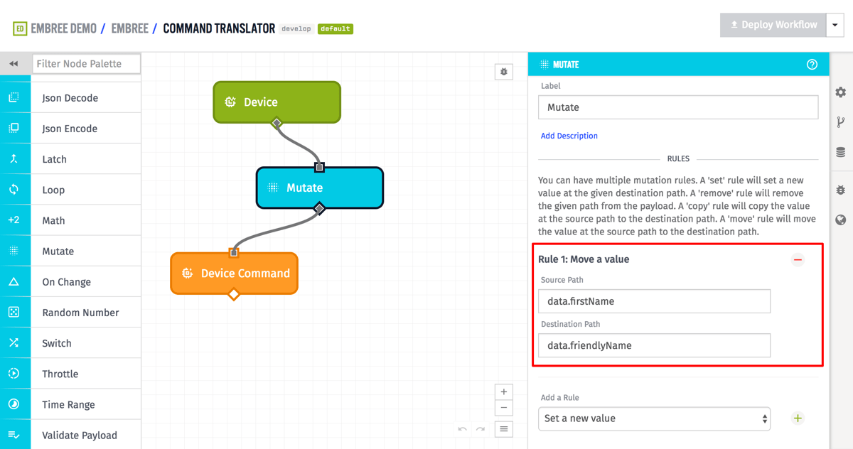 Mutate Node Move Rule Mutate Node Move Rule