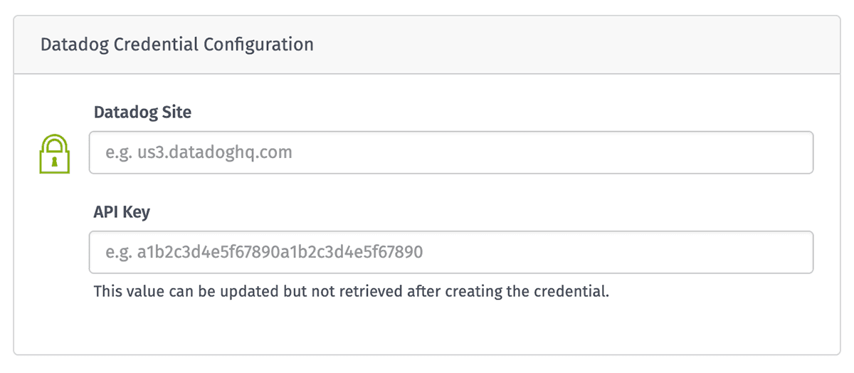New Datadog Credential New Datadog Credential