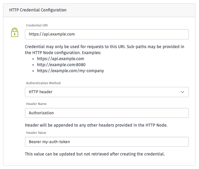 New HTTP Credential New HTTP Credential